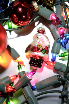 Santa和仙女燈