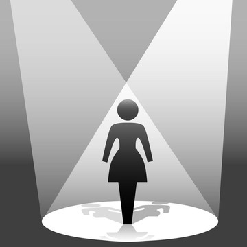 象征女人的聚光燈