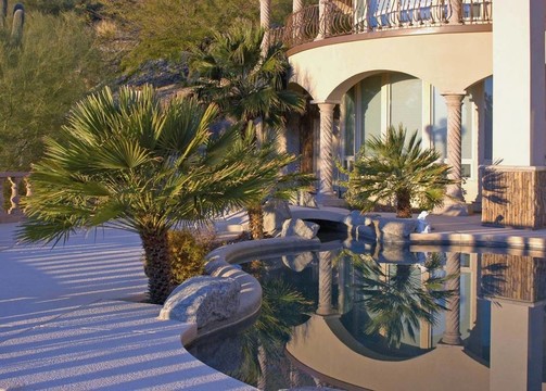 早上后院的太陽