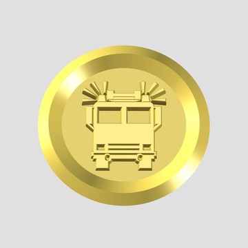 黃金消防車圖標(biāo)