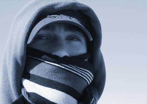 男孩Hoodie和Scarf