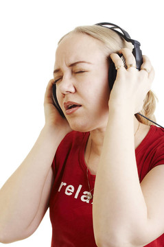 女人聽音樂