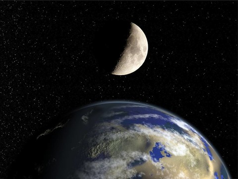 地球和Moon
