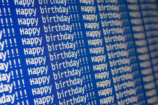 生日快樂！