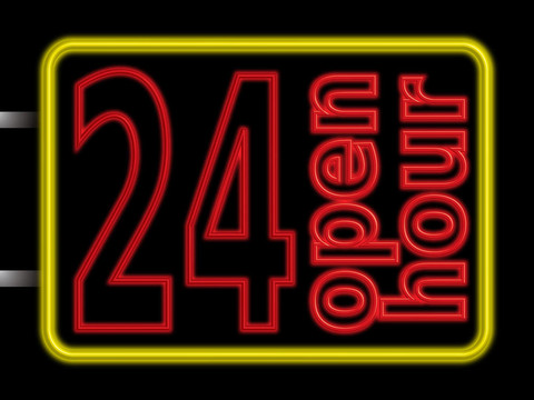 霓虹燈24hr開(kāi)放