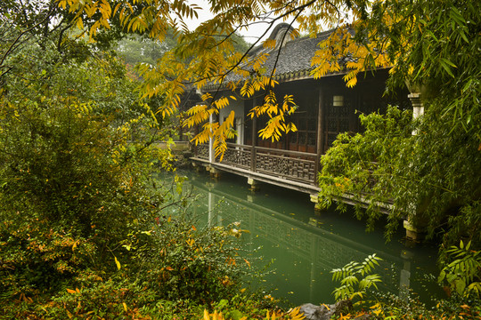 江南園林秋景