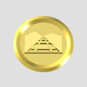 金箭頭圖標