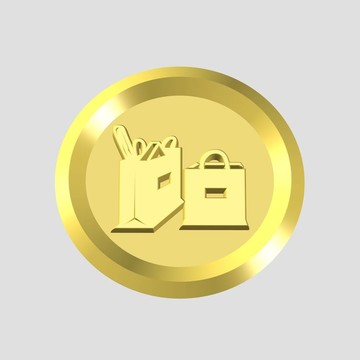 黃金購(gòu)物圖標(biāo)
