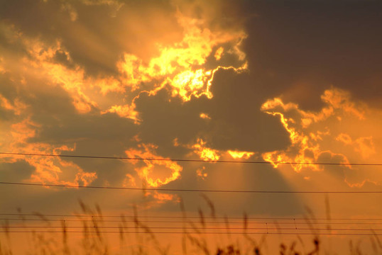 橙色的天空