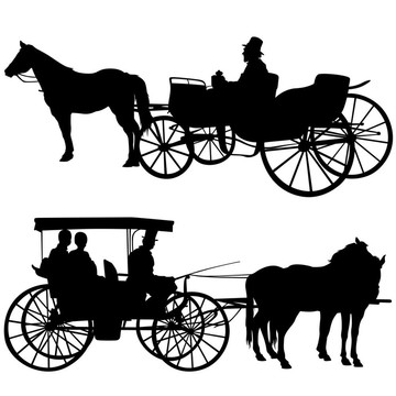 剪影的馬車