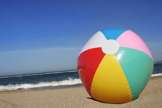 Beach的沙灘上