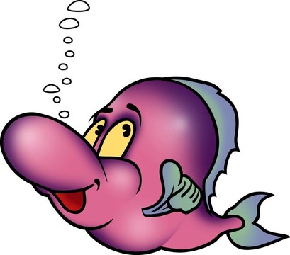 幸福的粉紅色的魚