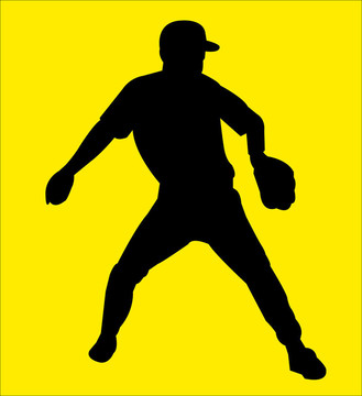 棒球選手Silhouett