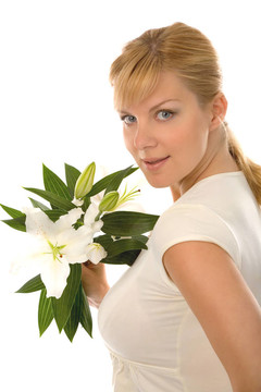 女人與madonna lily