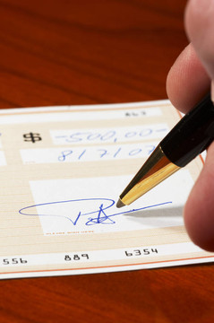 寫銀行支票