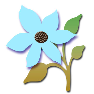 藍色的花架3D
