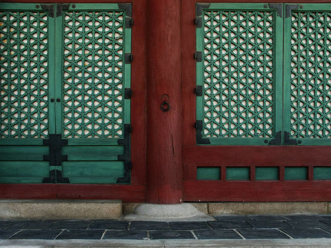 漢城的宮殿窗