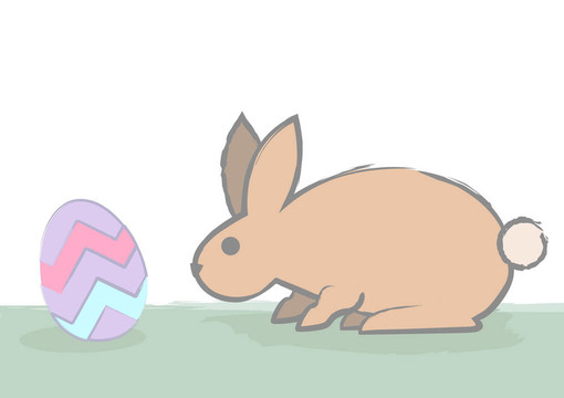謹(jǐn)慎的Bunny Sniffs The