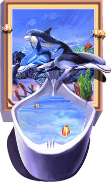 畫中魚  文件tif無分層