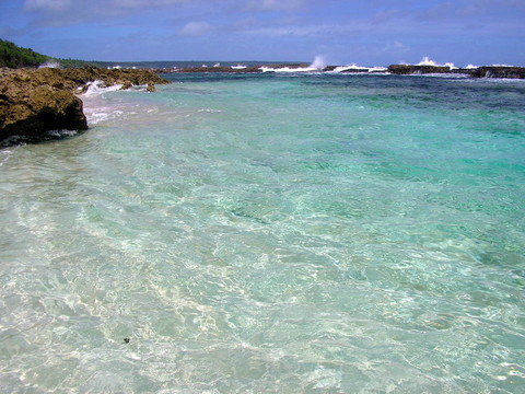 熱帶海灘的場景