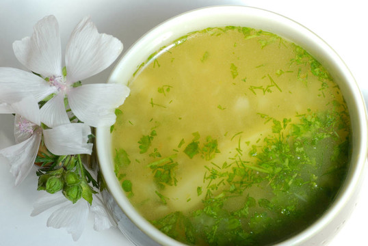 蘆筍湯裝飾