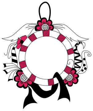圓花框
