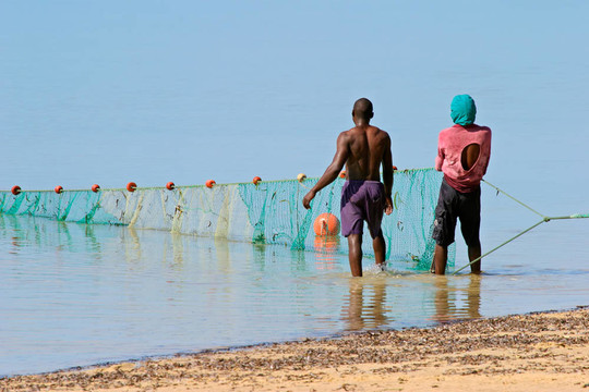 Mozambican的漁民