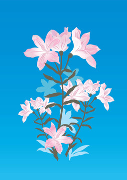 復(fù)古花卉插圖