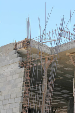 鋼筋和煤渣砌塊