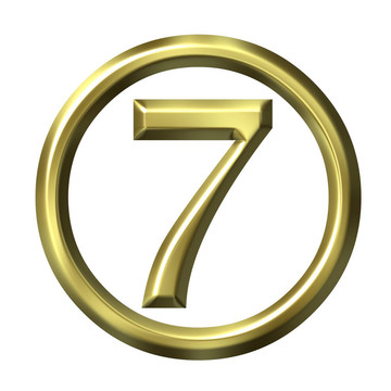 三維黃金數(shù)字7
