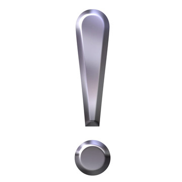 3D銀色感嘆號(hào)