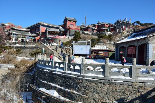 泰山冬天素材