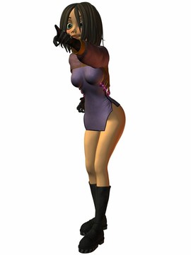 卡通女孩未來警察