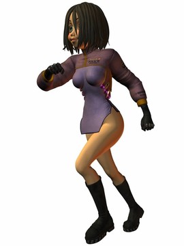 卡通女孩未來警察