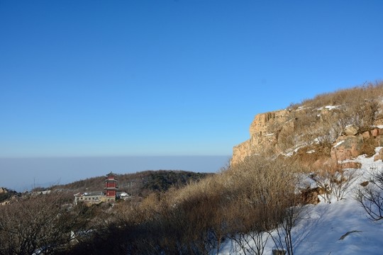 泰山雪景實(shí)拍