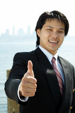 微笑的商人