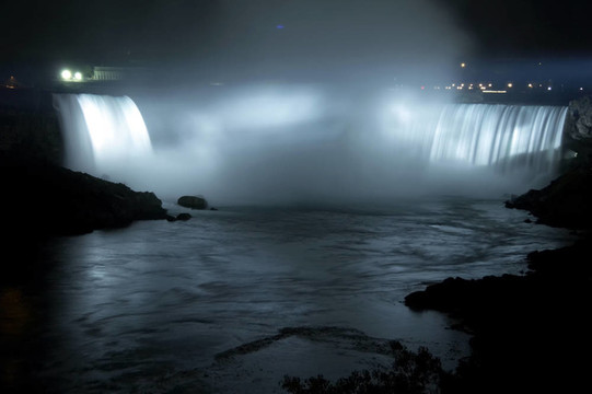 尼亞加拉大瀑布- Horseshoe Falls（加拿大瀑布）夜間