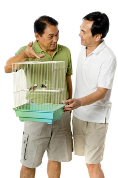 鳥籠和男人