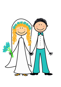 幸福的新婚夫妻