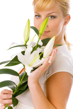 女人與madonna lily