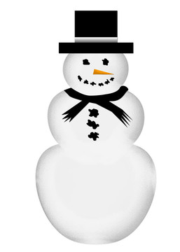 大雪人插畫