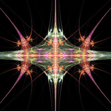 部落色彩的分形圖案