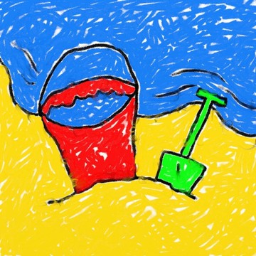 孩子的海灘圖