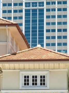 建筑的對比