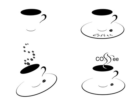 黑咖啡杯