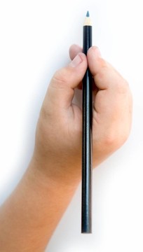 用鉛筆的手