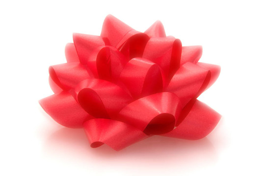 白色的紅色蝴蝶結(jié)