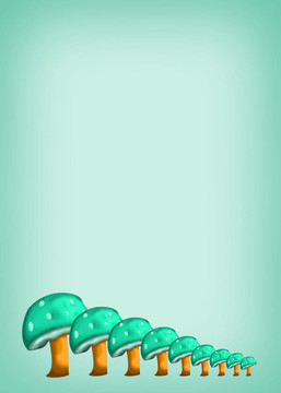 綠色蘑菇背景