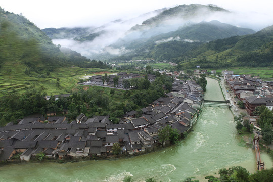 青木川古鎮(zhèn)全景 青木川 傳奇