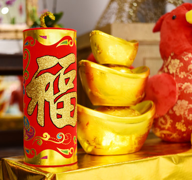 春節(jié)炮竹裝飾